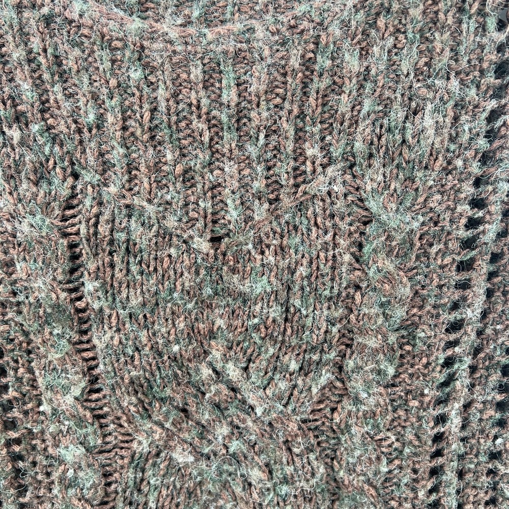 Free People loose cable knit boatneck goblincore fairycore boho sweater forest S - Picture 2 of 10